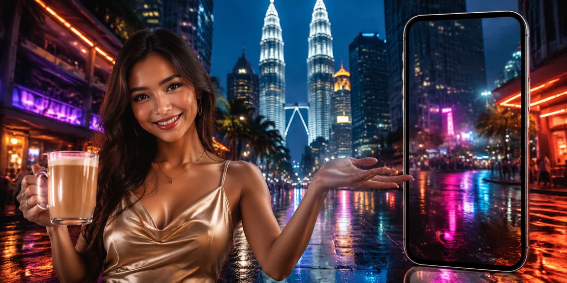 Pengguna bermain kasino dalam talian di telefon di Kuala Lumpur